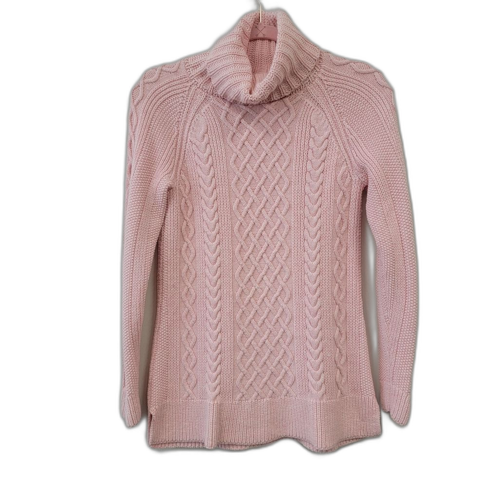 Talbots Soft Pink Cowl Neck Sweater